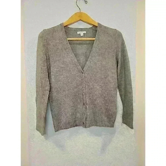 J.Crew Mercantile Lace Sleeve Alpaca Cardigan Sweater Size XS - Picture 1 of 8